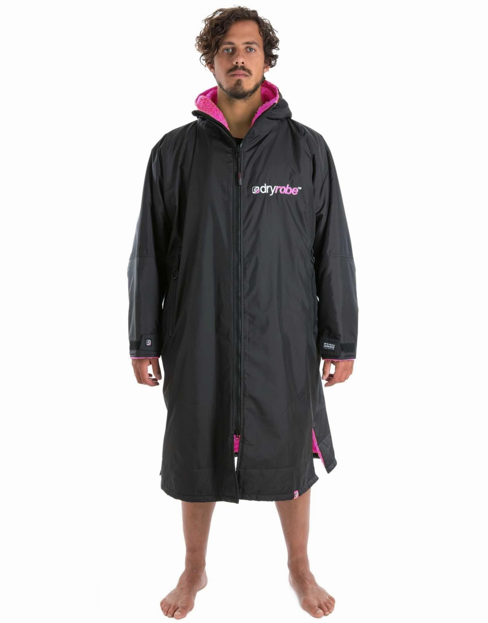 Advance Long Sleeve Adult Robe - Black/Pink