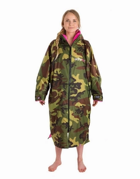 Advance Long Sleeve Adult Robe - Camouflage Pink dryrobe changing robes, waterproof dryrobe swim gear