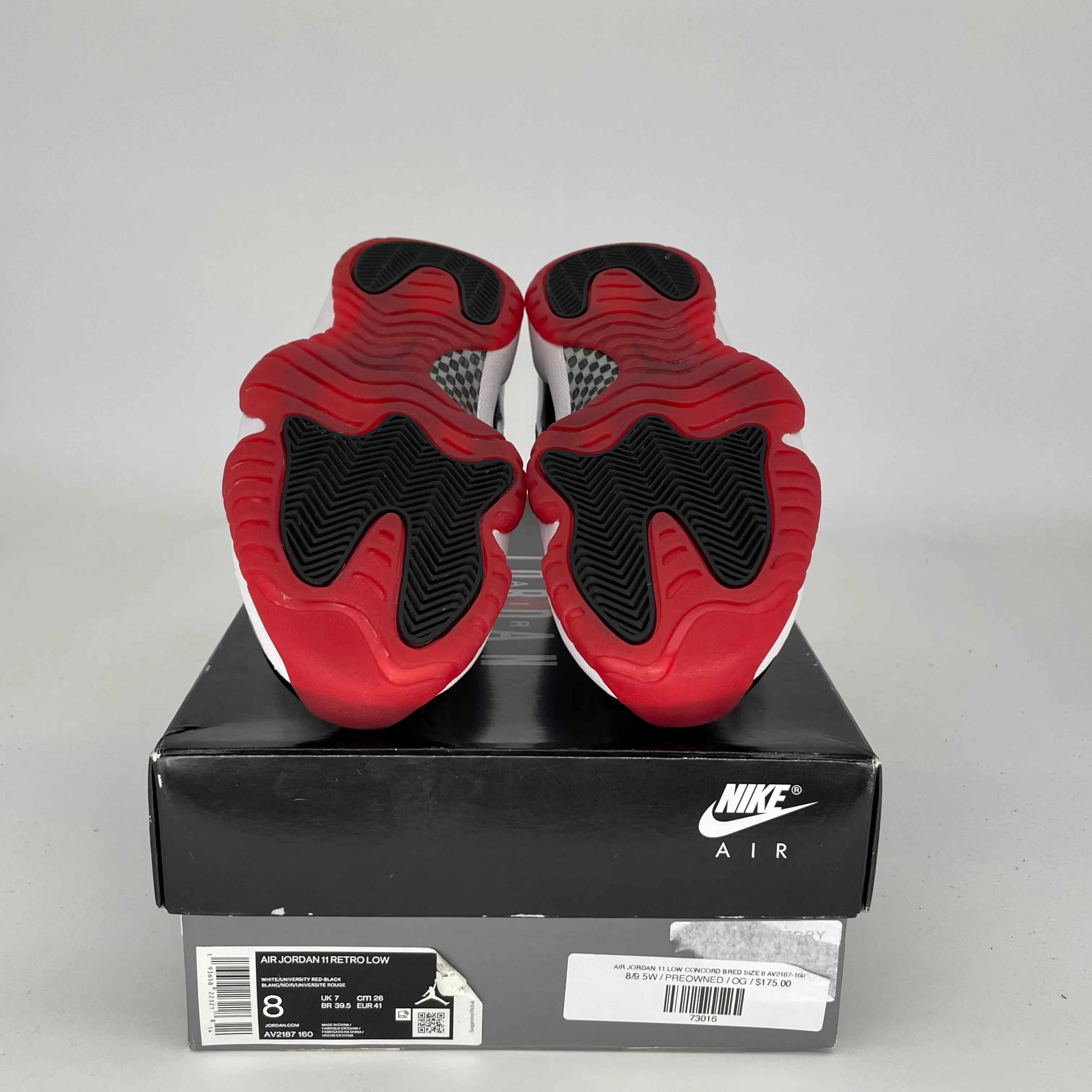 AIR JORDAN 11 LOW CONCORD BRED SIZE 8 AV2187-160