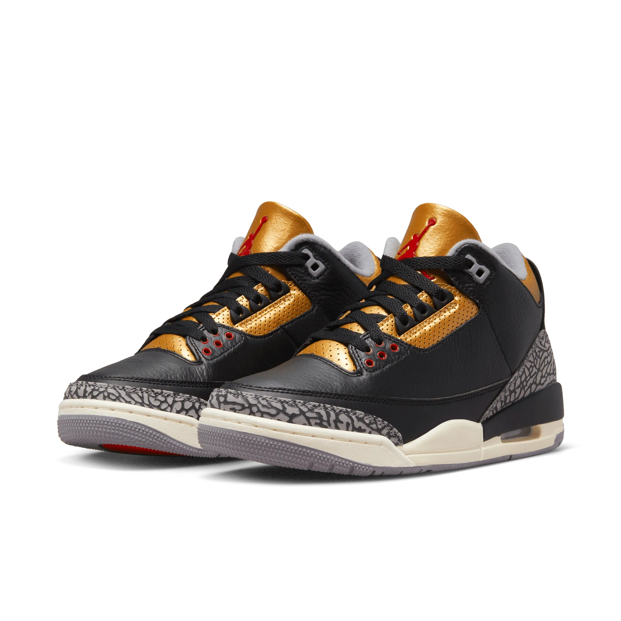 AIR JORDAN 3 RETRO "BLACK CEMENT GOLD" (WOMENS)