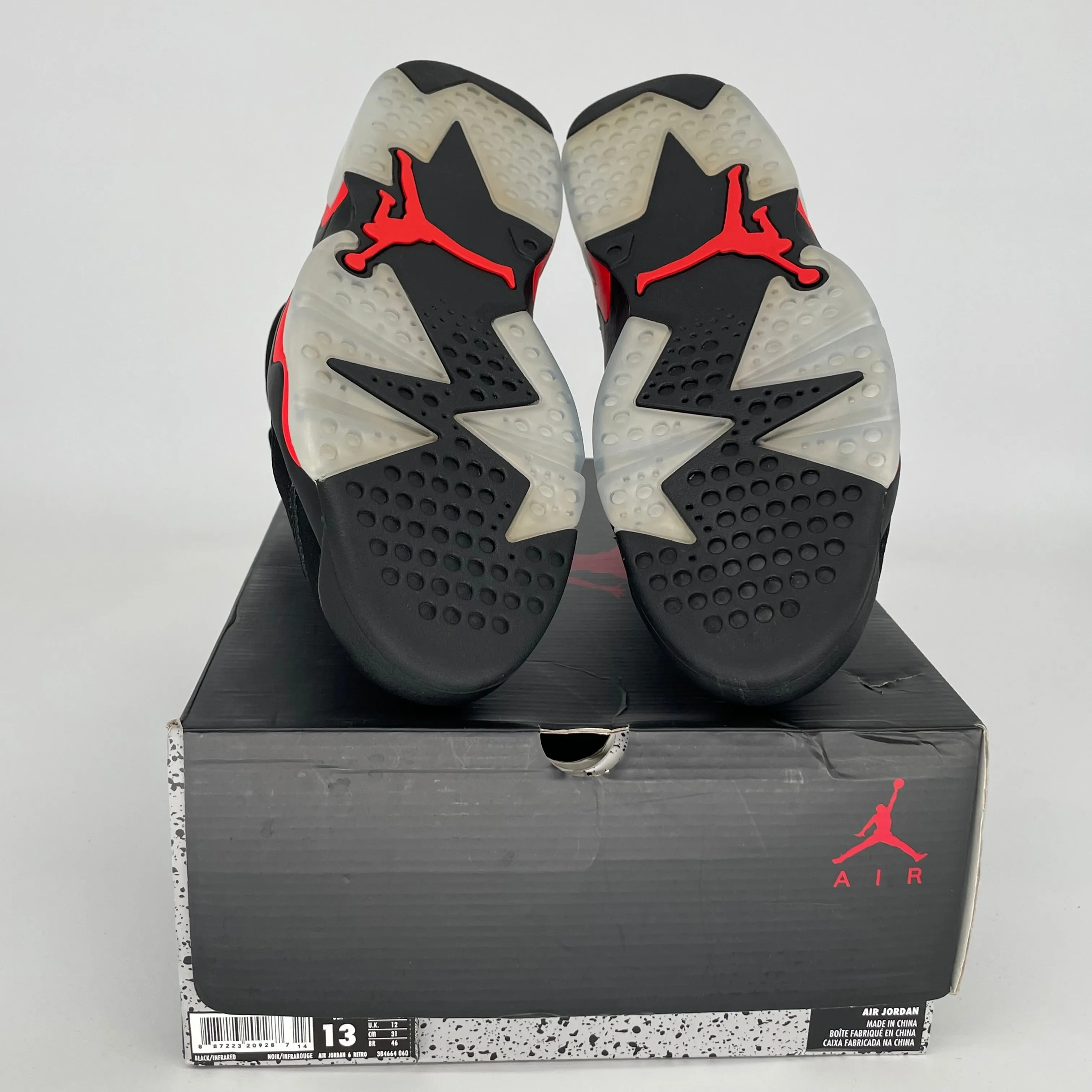 AIR JORDAN 6 BLACK INFRARED SIZE 13 384664-060