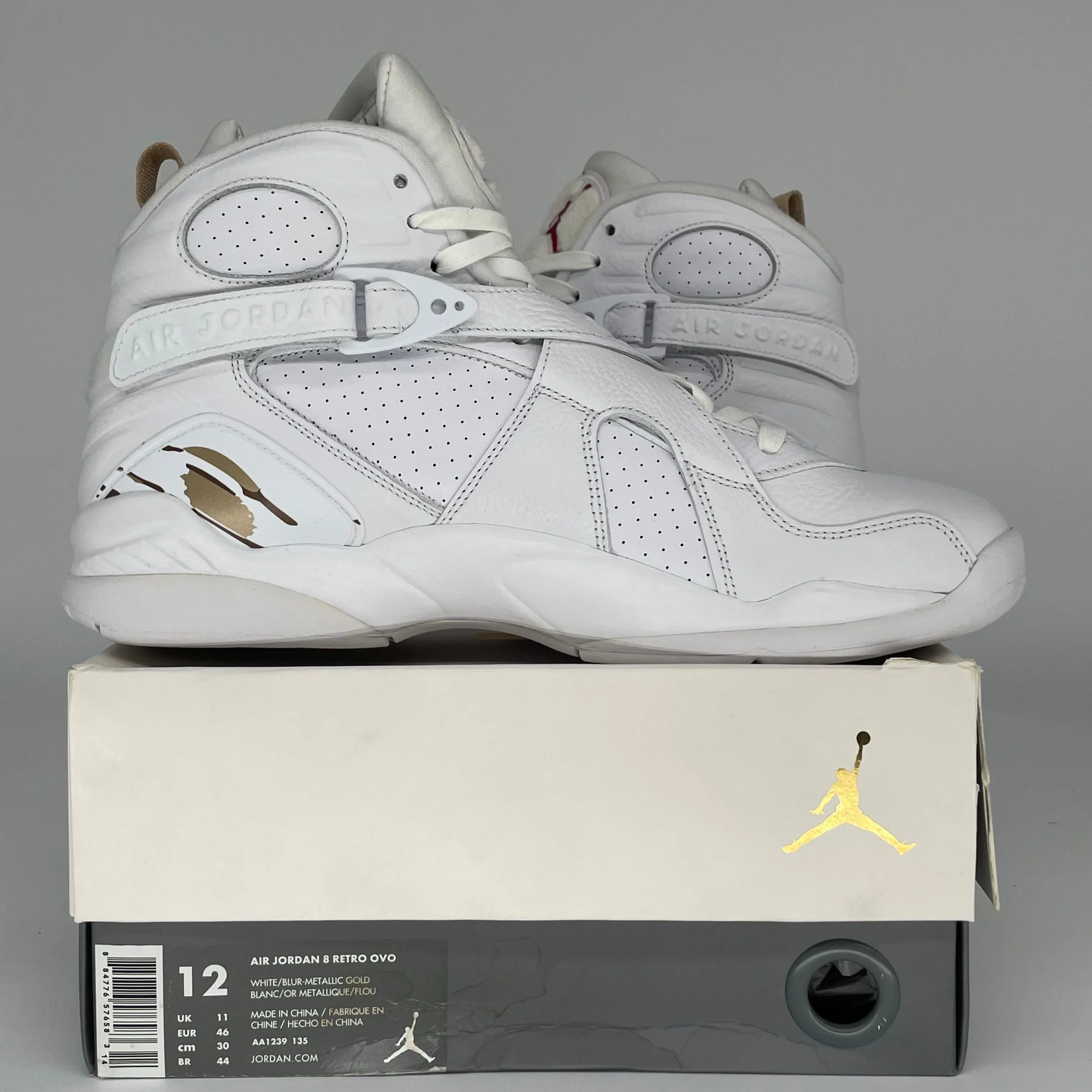 AIR JORDAN 8 OVO WHITE SIZE 12 AA1239-135