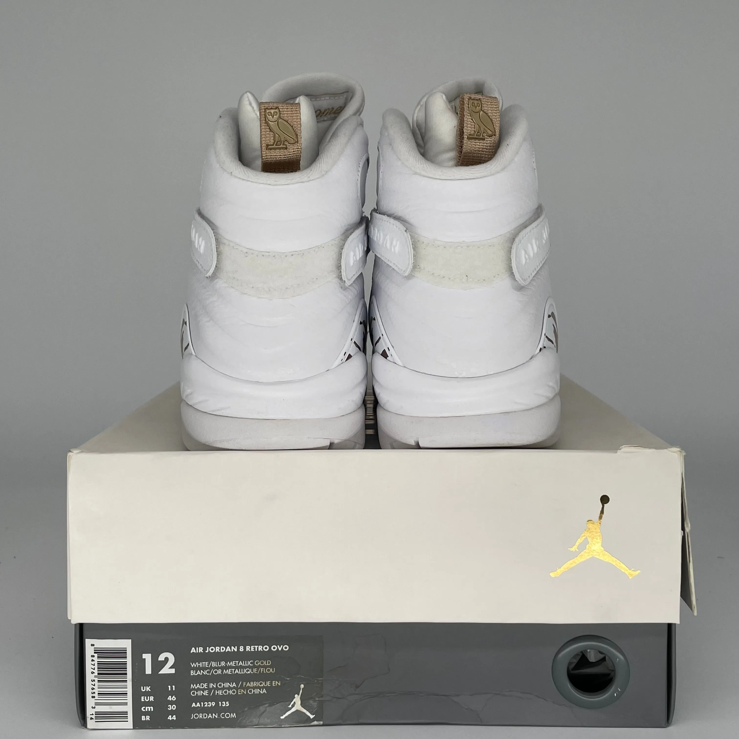 AIR JORDAN 8 OVO WHITE SIZE 12 AA1239-135