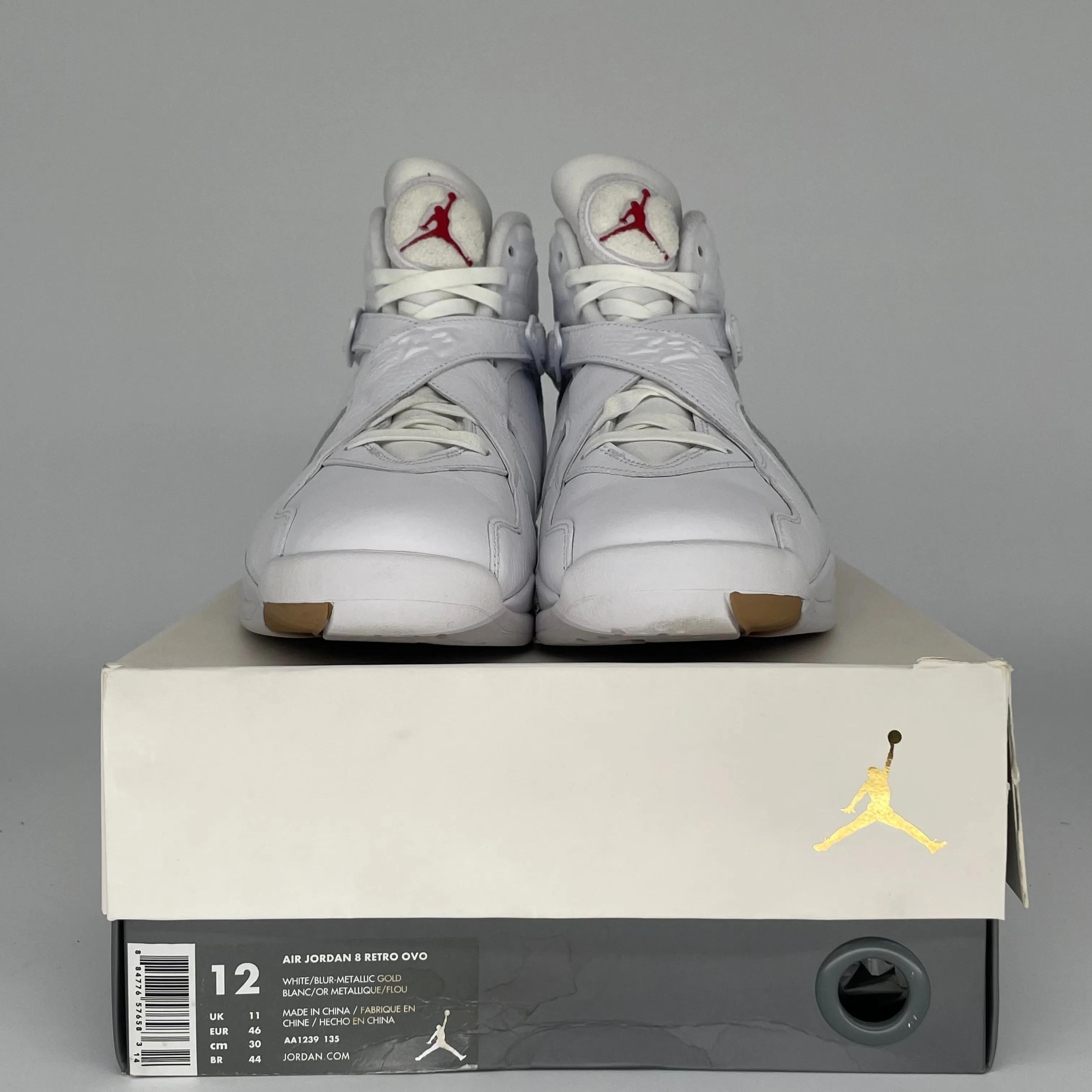 AIR JORDAN 8 OVO WHITE SIZE 12 AA1239-135