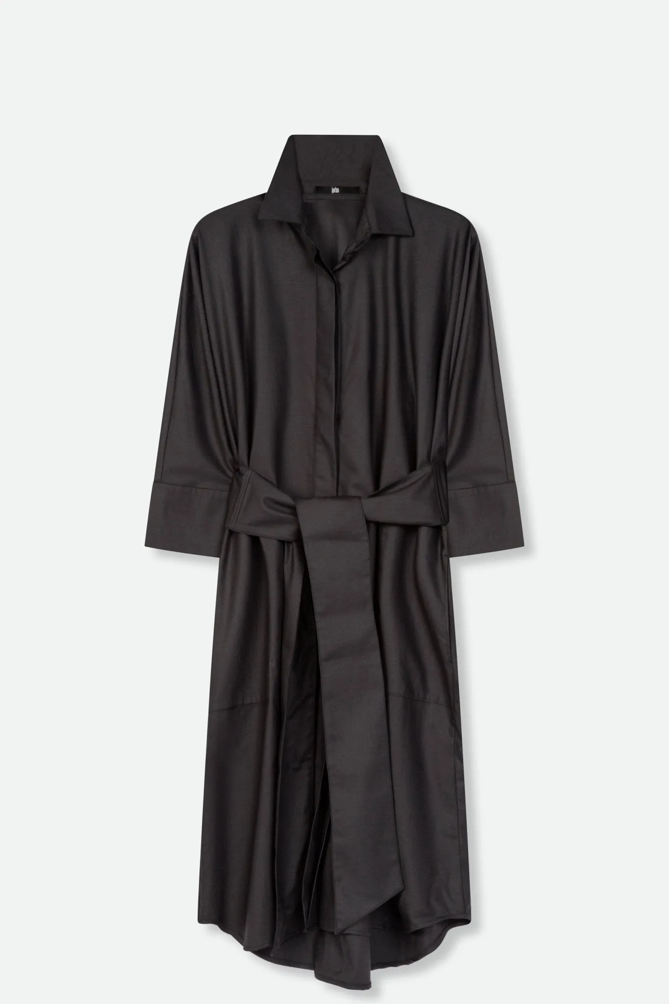 ALEXA DOLMAN SLEEVE DRESS IN FINE TROPICAL ITALIAN WOOL