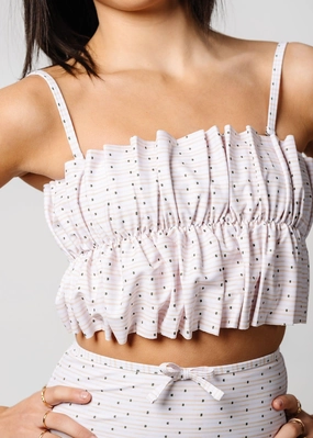 All Neutral | Youth Oversized Ruffle Top girls full coverage swimwear, kids swimwear for pool