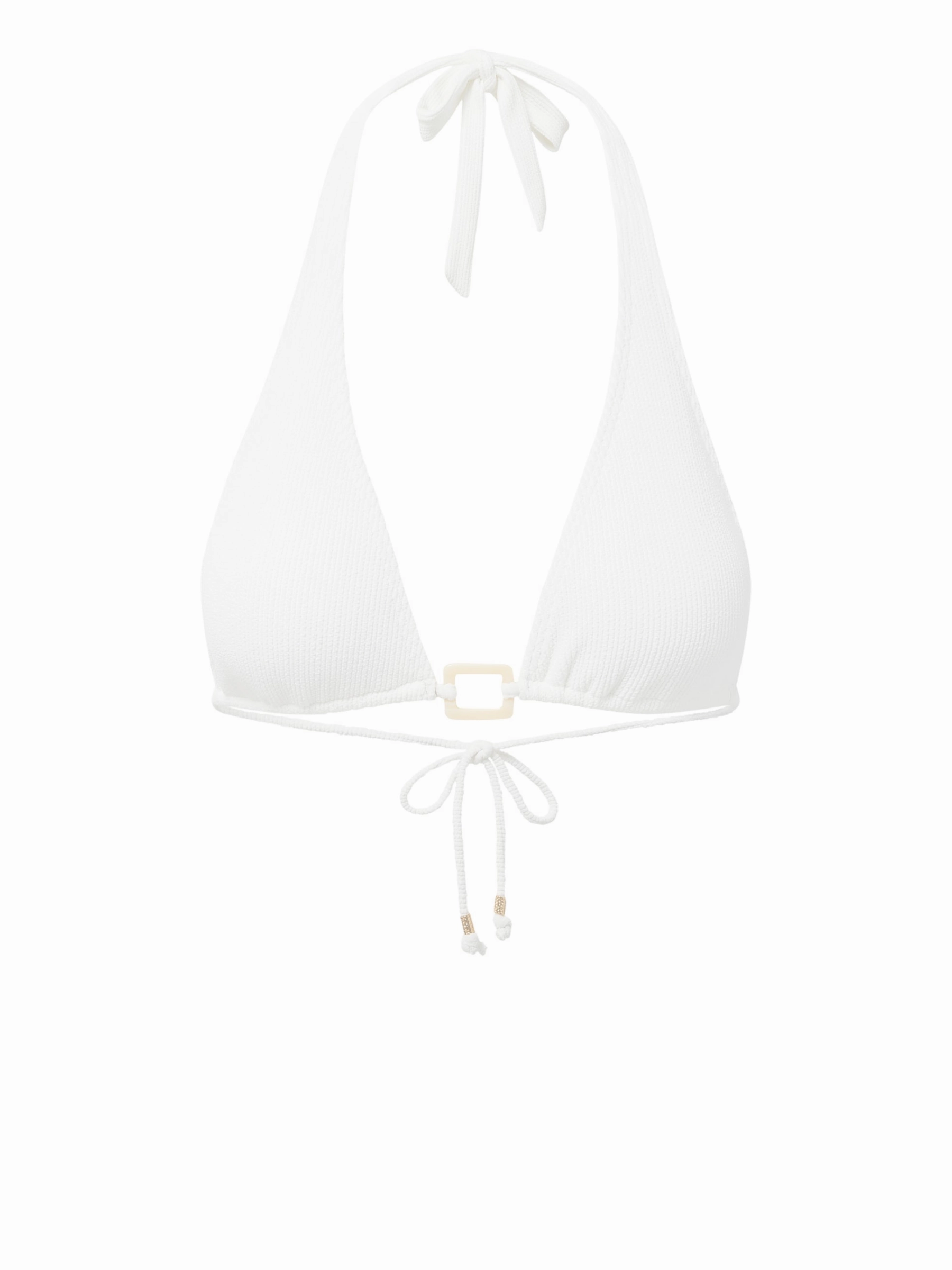 Allison Top Trim Ivory Texture high waist swimwear women, swimsuit for women beachwear