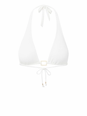 Allison Top Trim Ivory Texture high waist swimwear women, swimsuit for women beachwear