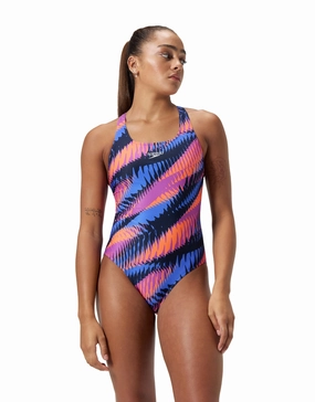 Allover Digital Powerback Swimsuit - Blue/Multi speedo mens swimwear, speedo training swimsuits