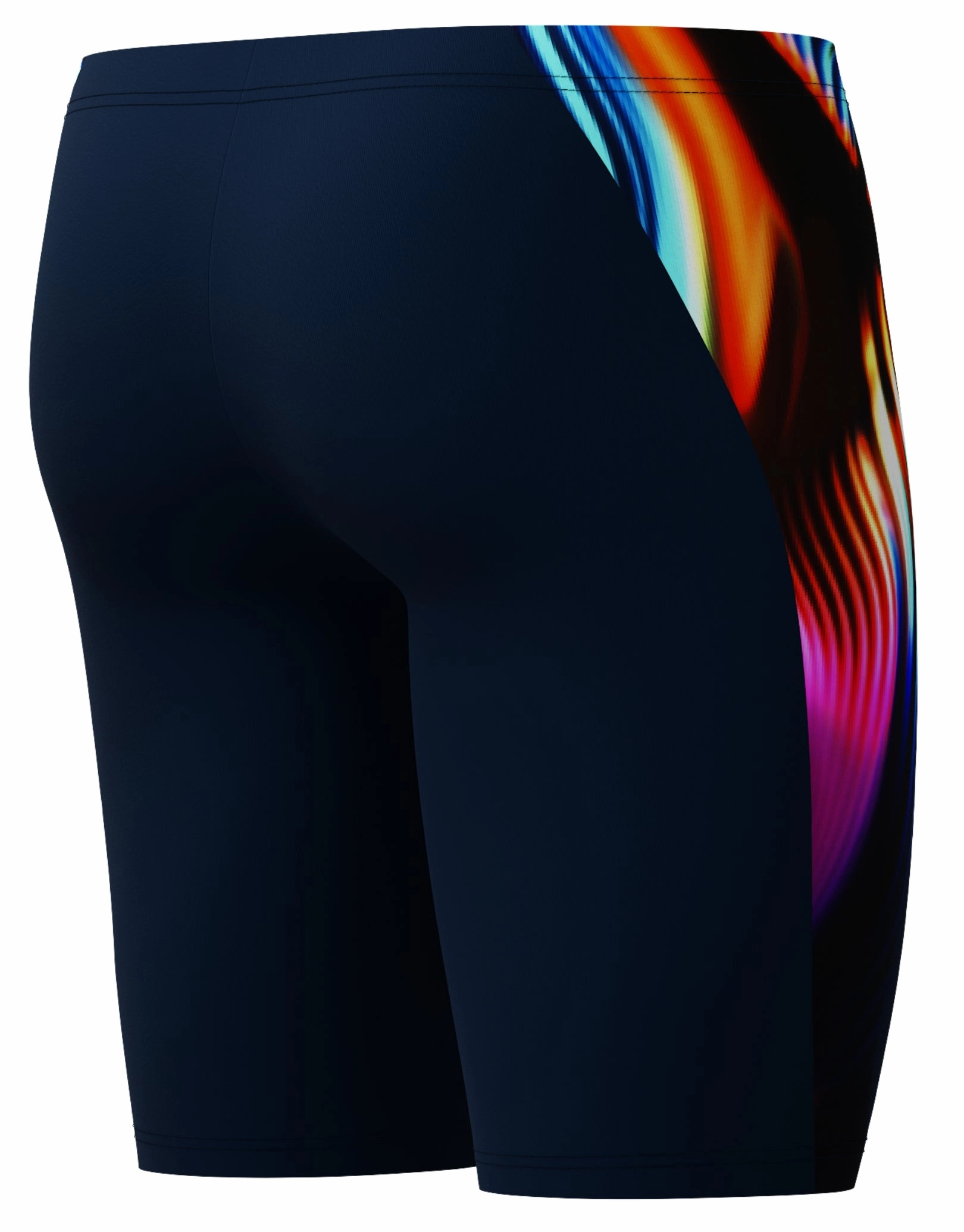 Allover Digital V-Cut Swim Jammer - Black/Multi