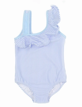 Ally Seersucker Swimsuit In Blue stylish teen girl swimsuits, teen girls swimwear sets