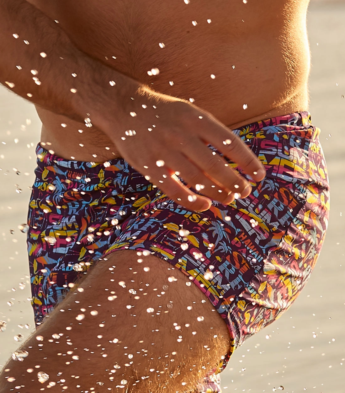 Aloha Tan Through Swim Shorts