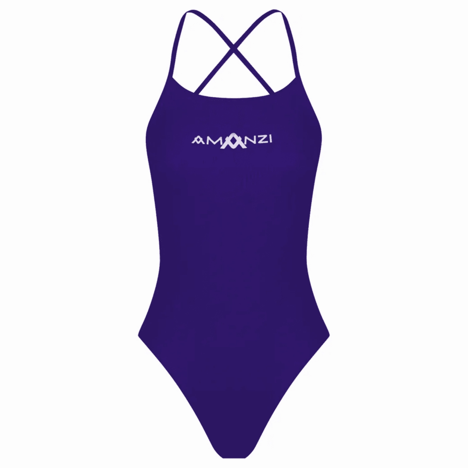 AMANZI Girls Tie-Back Swimsuit - Blueberry swim training suits women, performance one piece swimsuits
