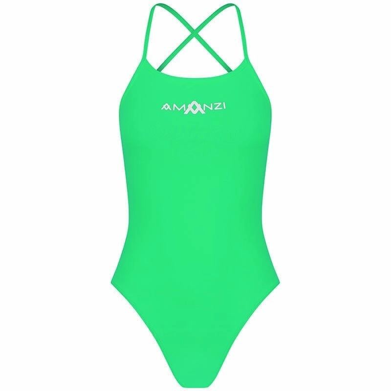 AMANZI Girls Tie-Back Swimsuit - Peppermint swim training suits women, performance one piece swimsuits