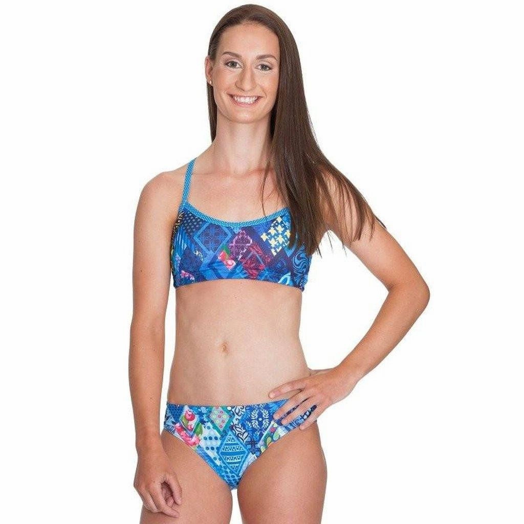 AMANZI Posy Patch Girls Two Piece Bikini swim training suits women, performance one piece swimsuits