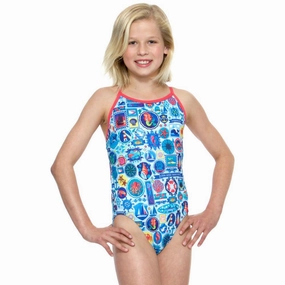 AMANZI Seafarer Girls One Piece Swimsuit swim training suits women, performance one piece swimsuits
