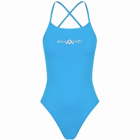 AMANZI Women's Tie-Back Swimsuit - Atoll swim training suits women, performance one piece swimsuits