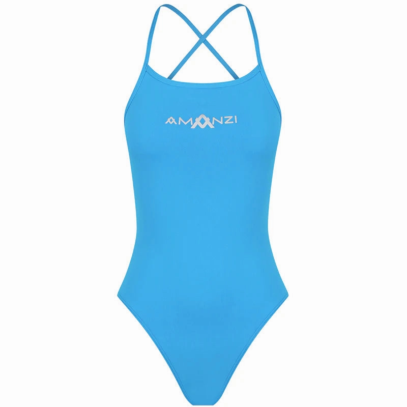 AMANZI Women's Tie-Back Swimsuit - Atoll swim training suits women, performance one piece swimsuits