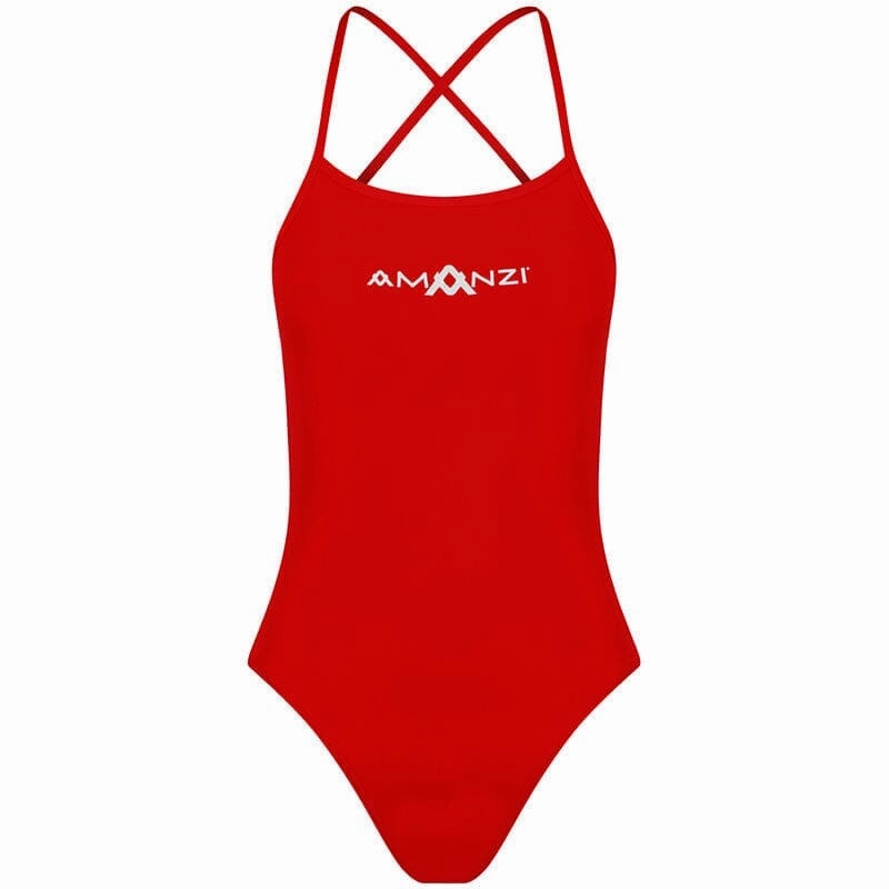 AMANZI Women's Tie-Back Swimsuit - Blaze swim training suits women, performance one piece swimsuits