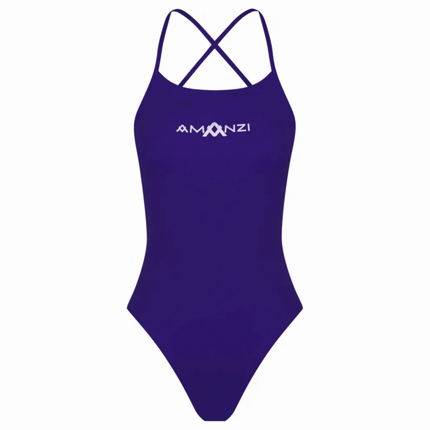 AMANZI Women's Tie-Back Swimsuit - Blueberry swim training suits women, performance one piece swimsuits