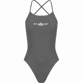 AMANZI Women's Tie-Back Swimsuit - Shadow swim training suits women, performance one piece swimsuits