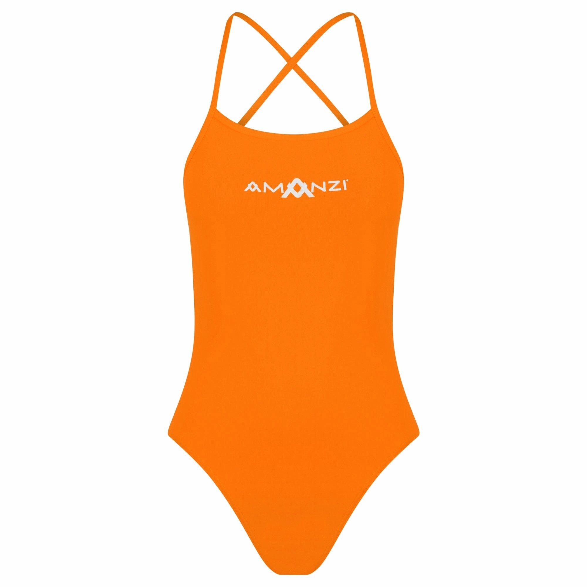 AMANZI Women's Tie-Back Swimsuit - Sherbet swim training suits women, performance one piece swimsuits