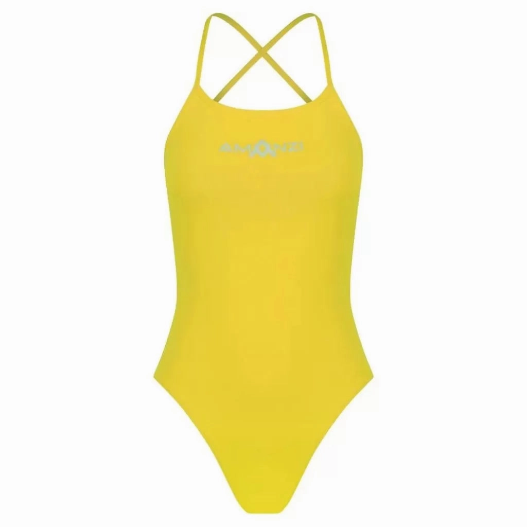 AMANZI Women's Tie-Back Swimsuit - Sunshine swim training suits women, performance one piece swimsuits