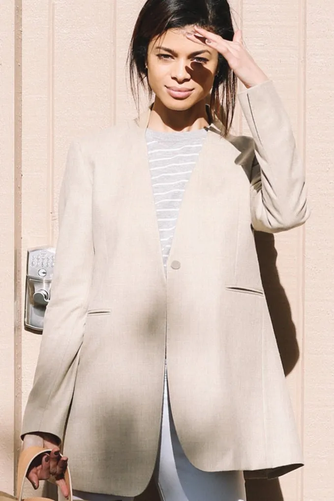 AMBER BLAZER IN LINEN-COTTON