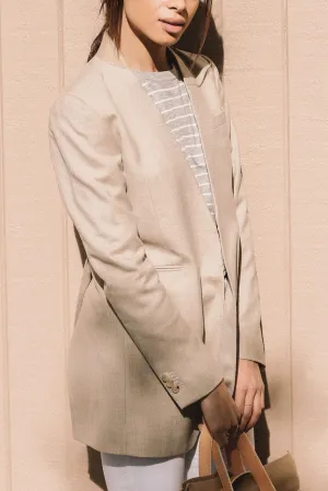 AMBER BLAZER IN LINEN-COTTON