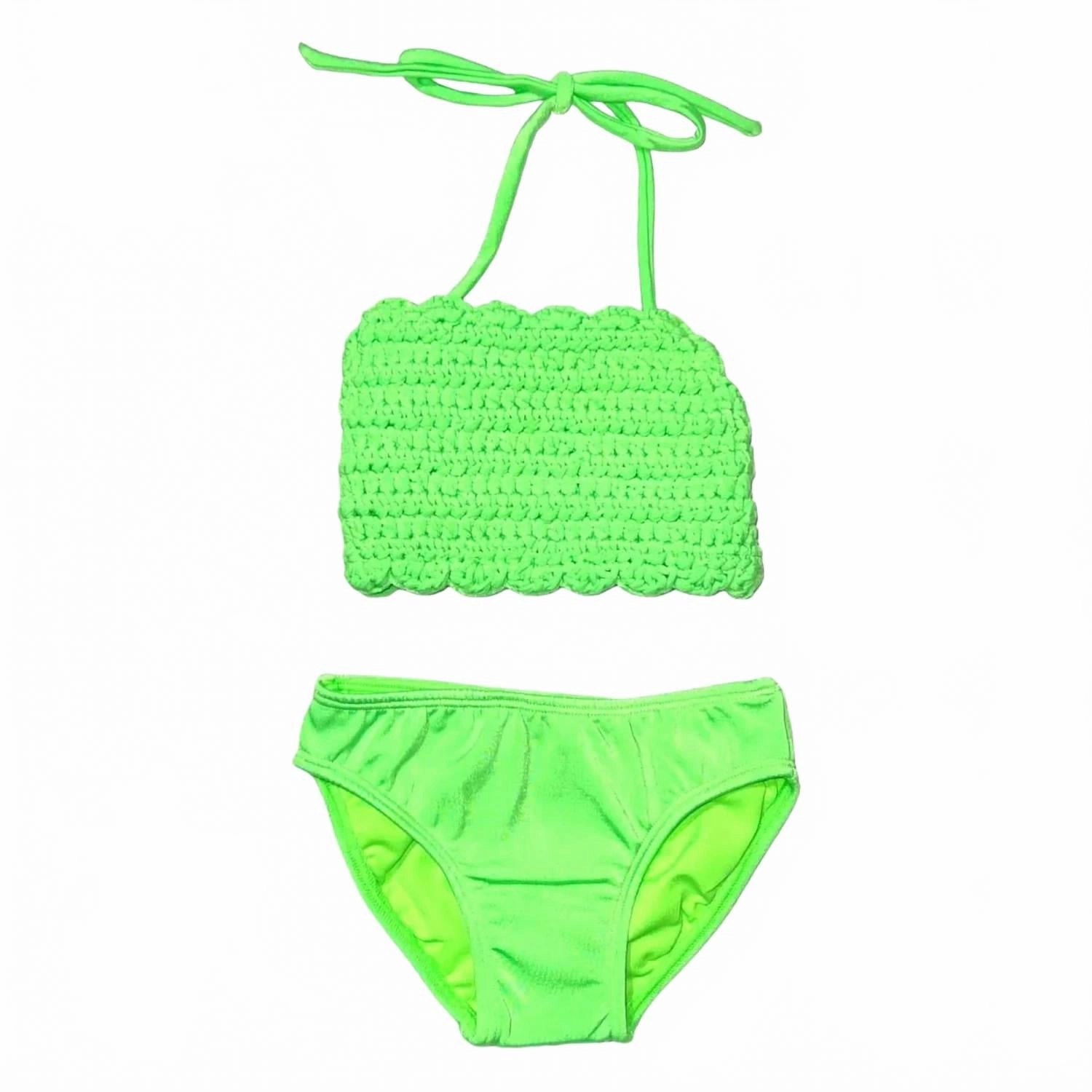 Amerie Crochet Bikini Set In Bright Green