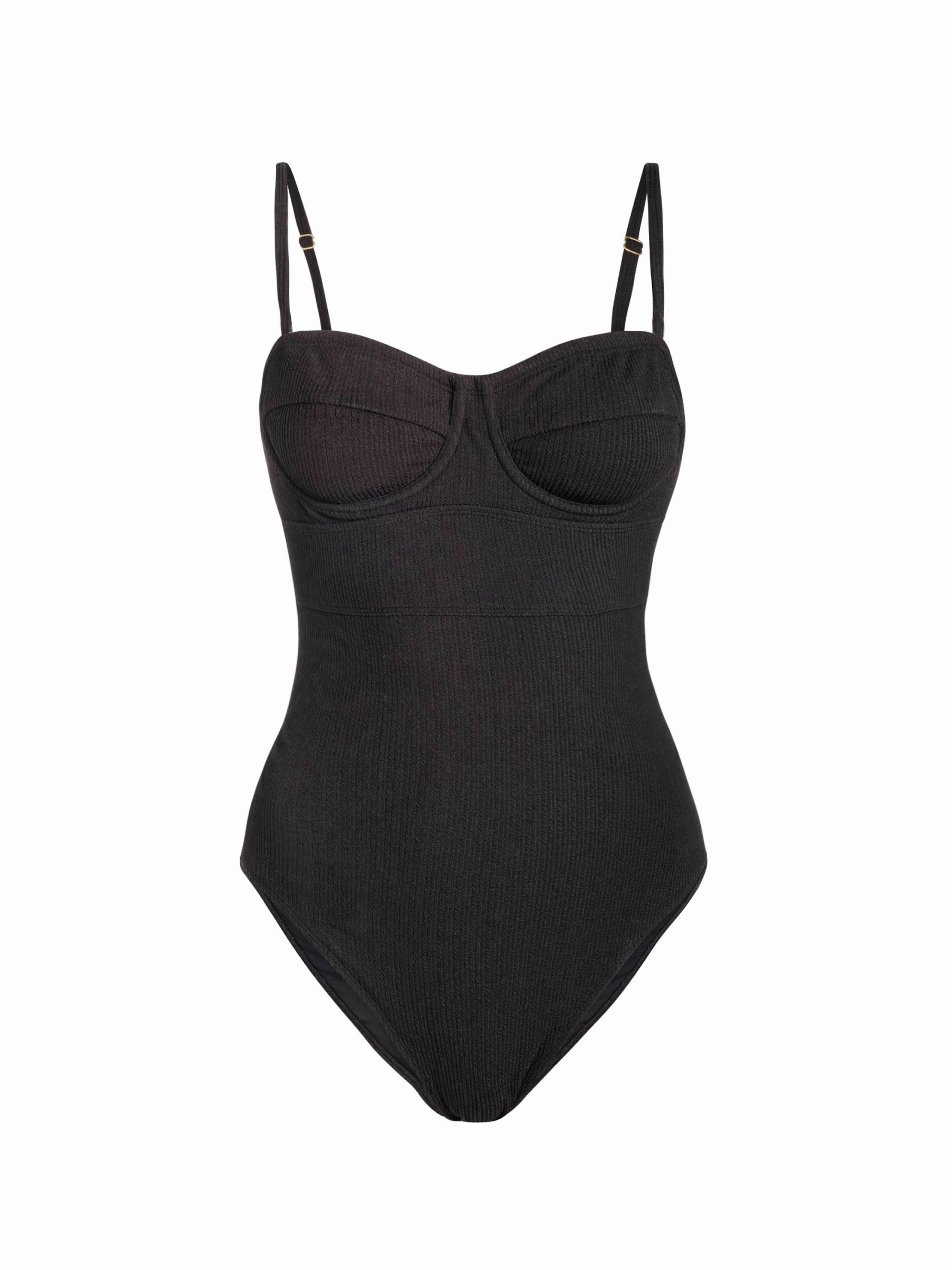 Anabel One Piece In Black Texture high waist swimwear women, swimsuit for women beachwear