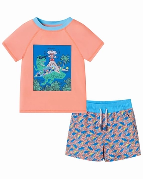 Andy & Evan Rashguard & Board Short Set boys swimwear sets, boys swim trunks