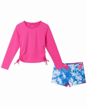 Andy & Evan Rashguard & Short Set stylish teen girl swimsuits, teen girls swimwear sets