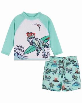 Andy & Evan Rashguard Set boys swimwear sets, boys swim trunks