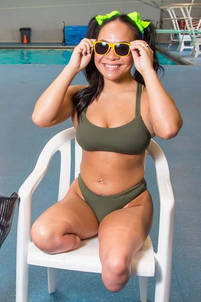 Andy Bikini Bottom - Army mix and match bikinis, stylish women's bikini options