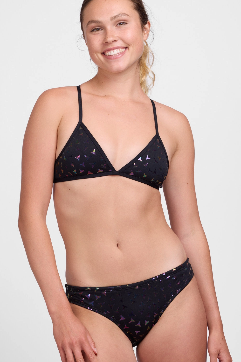 Andy Bikini Bottom - Metallic Shark Tooth