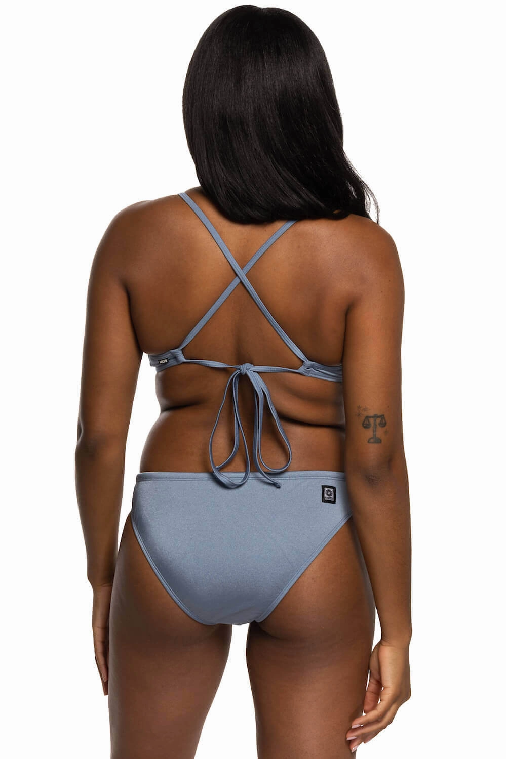 Andy Bikini Bottom - Silver Blue Shimmer