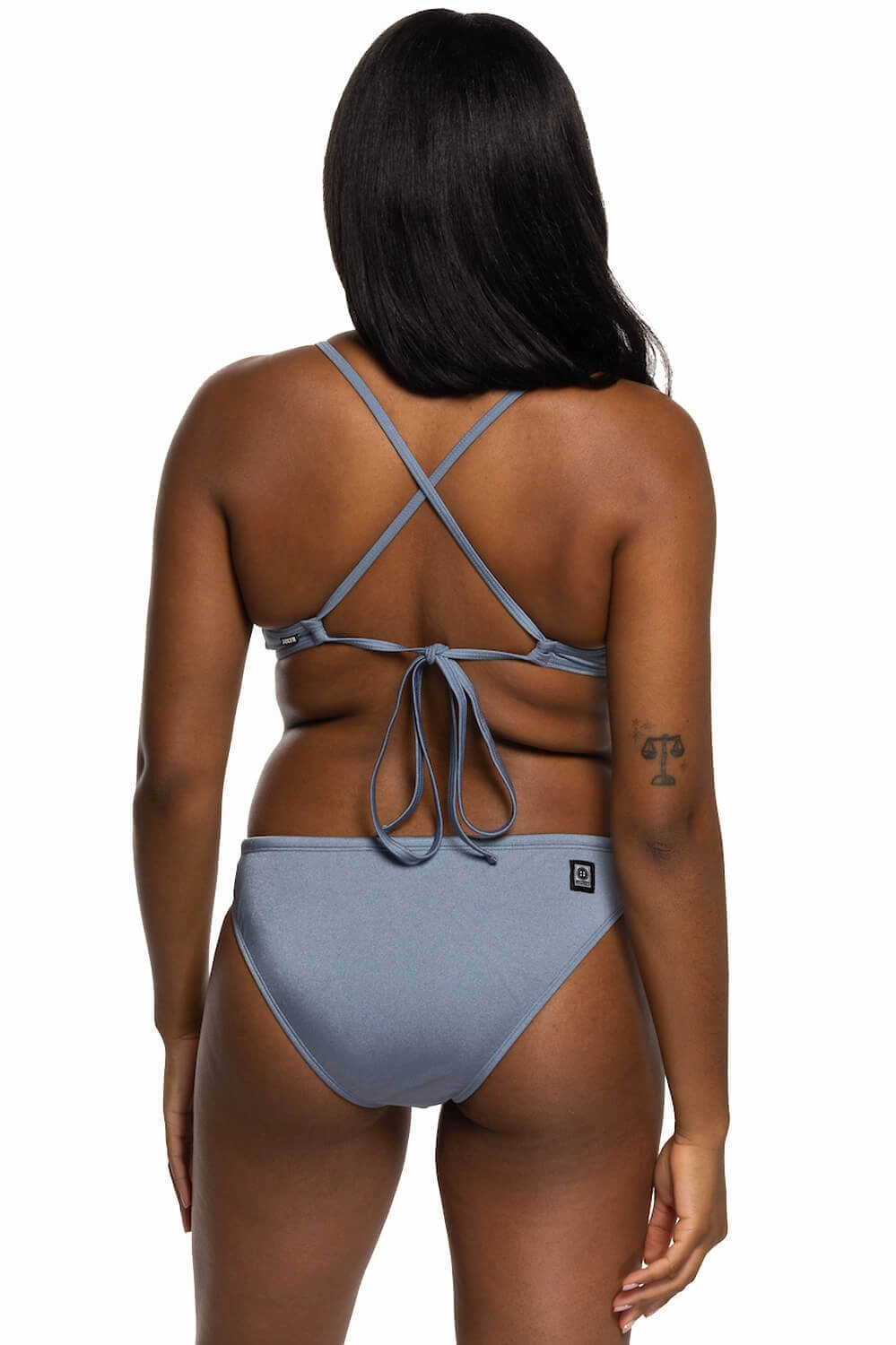 Andy Bikini Bottom - Silver Blue Shimmer