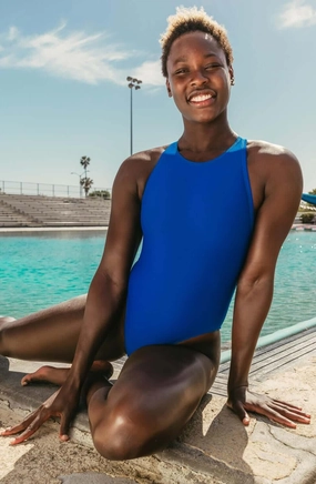 Anique Water Polo Suit - Blueberry inclusive swimwear styles, all season swimwear options
