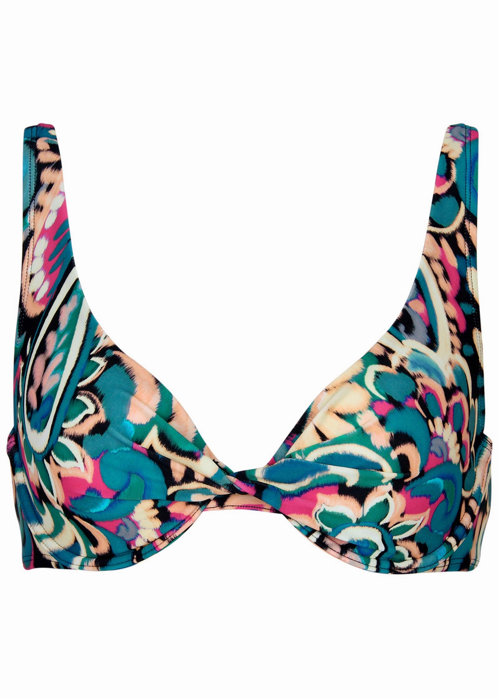 Antigua Twist Underwire Top - Fuzzy Paisley