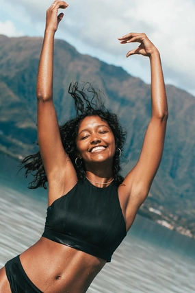 Aphrodite Bikini Top - Black all types of swimwear, full coverage swimwear for all ages