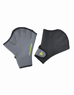 Aqua Fitness Swim Gloves - Grey/Black aqua sphere swimwear, professional aqua sphere swimsuits