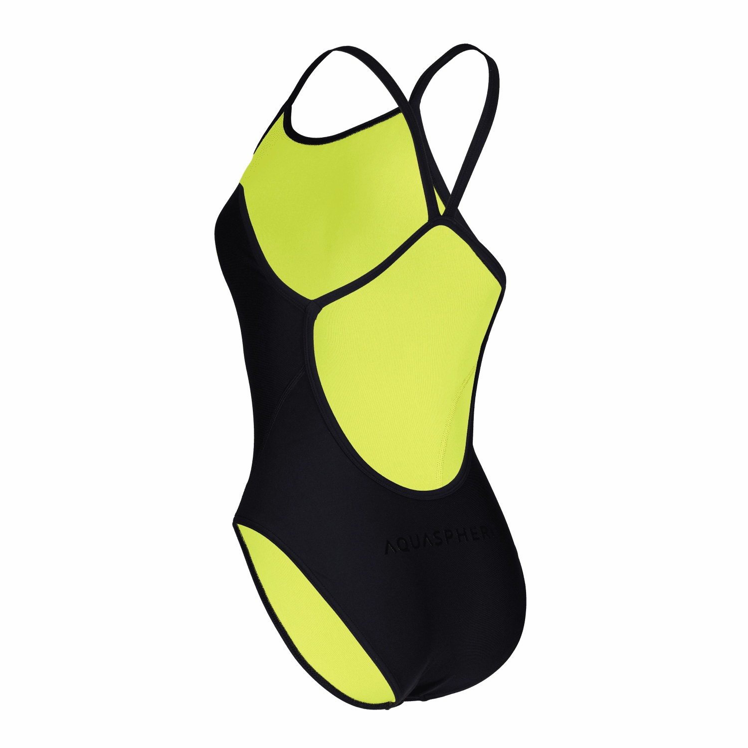 Aqua Sphere Essentials Tie Back Women's Swimsuit - Black/Yellow