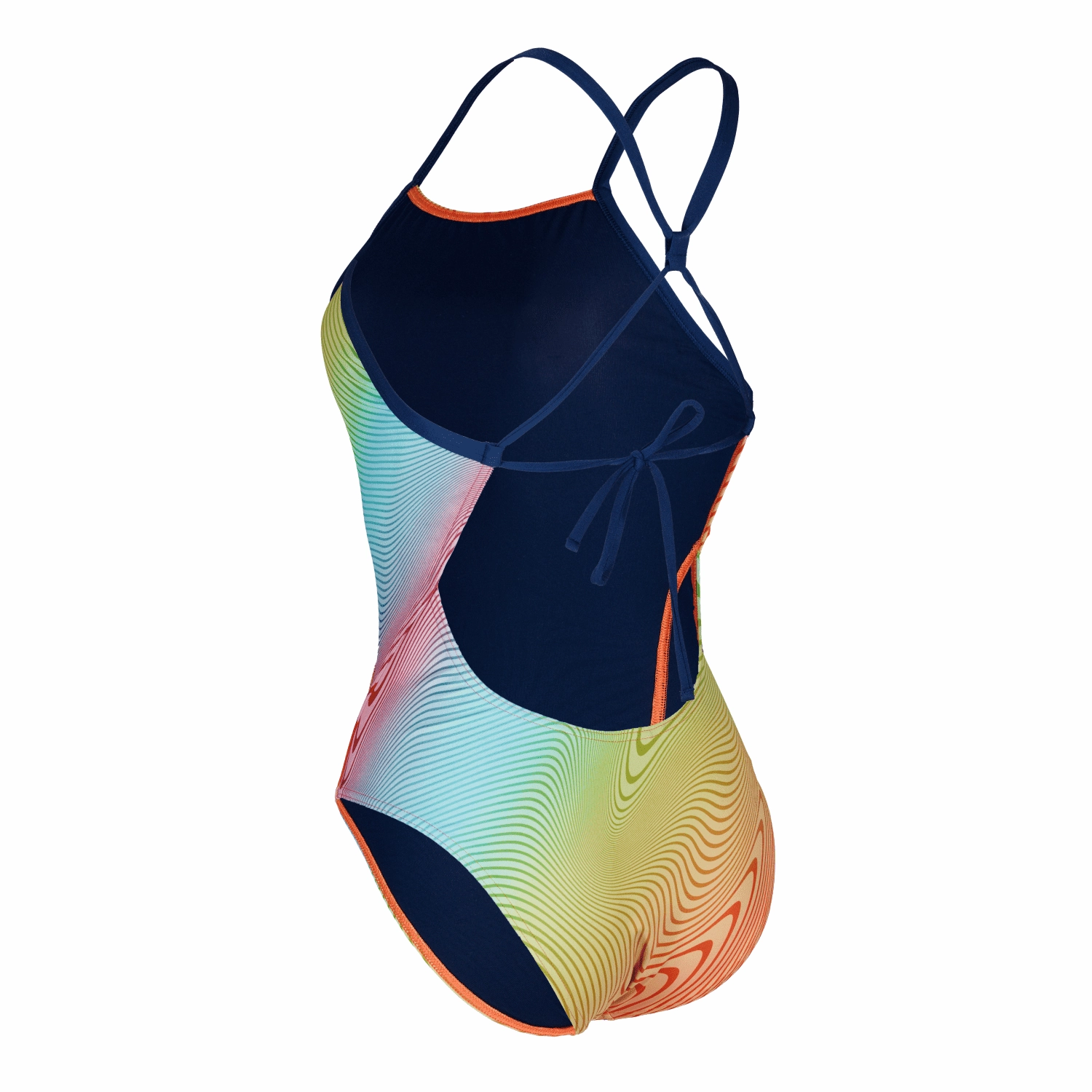Aqua Sphere Essentials Tie Back Women's Swimsuit - Multi/Orange