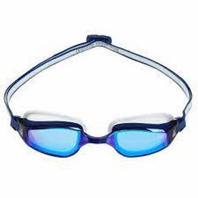 Aqua Sphere Fastlane Titanium Mirror Goggles - Blue/White anti fog swim goggles, swim training goggles