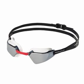 Aquarapid L2 Mirror Goggle - White/Red anti fog swim goggles, swim training goggles