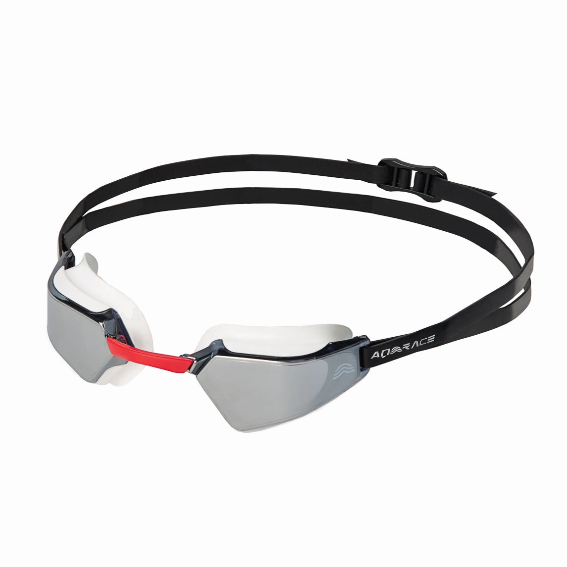 Aquarapid L2 Mirror Goggle - White/Red anti fog swim goggles, swim training goggles