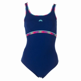 Aquarapid Womens Amic Body Shape Swimsuit - Blue Multi swim training suits women, performance one piece swimsuits