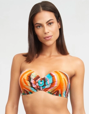 Aquarelle Bandeau Bikini Top full coverage swim tops, cute bikini tops