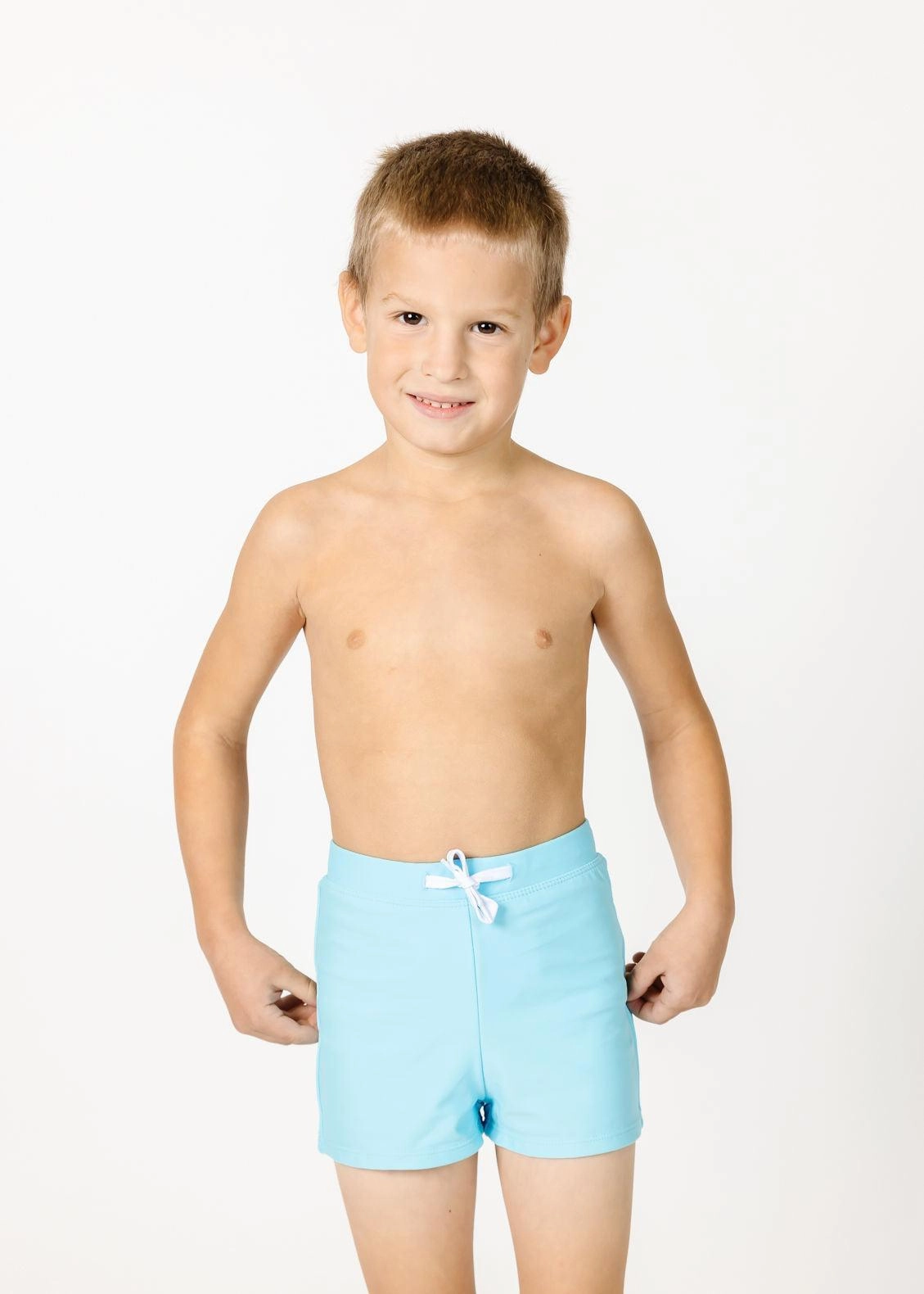 Arctic Blue | Mini Euro Shorts boys summer swimwear, boys rash guard swim sets